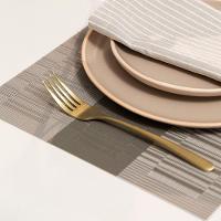 Jogo Americano Copa E Cia Avulso Loom 35x48 Cm Listras Taupe - 3