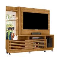 Estante De Tv 60 Pol 200cm Com Rodízio Sala De Estar Lumari Cumaru M20 - D'rossi - 2