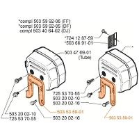 Suporte Silencioso Motosserras Husqvarna 61 268 Original - 2