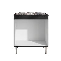 Balcão Armário De Cozinha Multiuso Para Cooktop Com Tampo 4 Ou 5 Bocas Andréia Preto- Mabe Magazine - 2