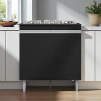 Balcão Armário De Cozinha Multiuso Para Cooktop Com Tampo 4 Ou 5 Bocas Andréia Preto- Mabe Magazine - 3