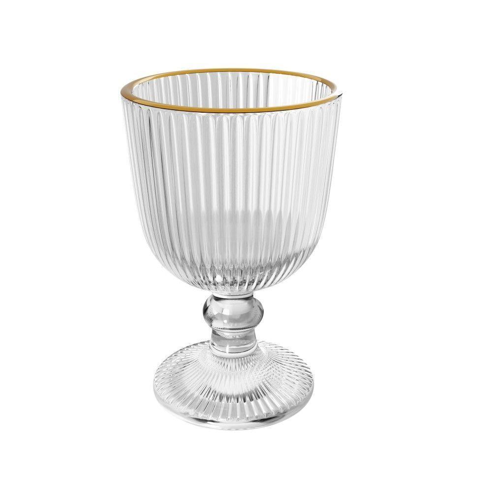 Conjunto 2 Taças De Vidro Com Fio De Ouro 380 Ml Lines Wolff - 2