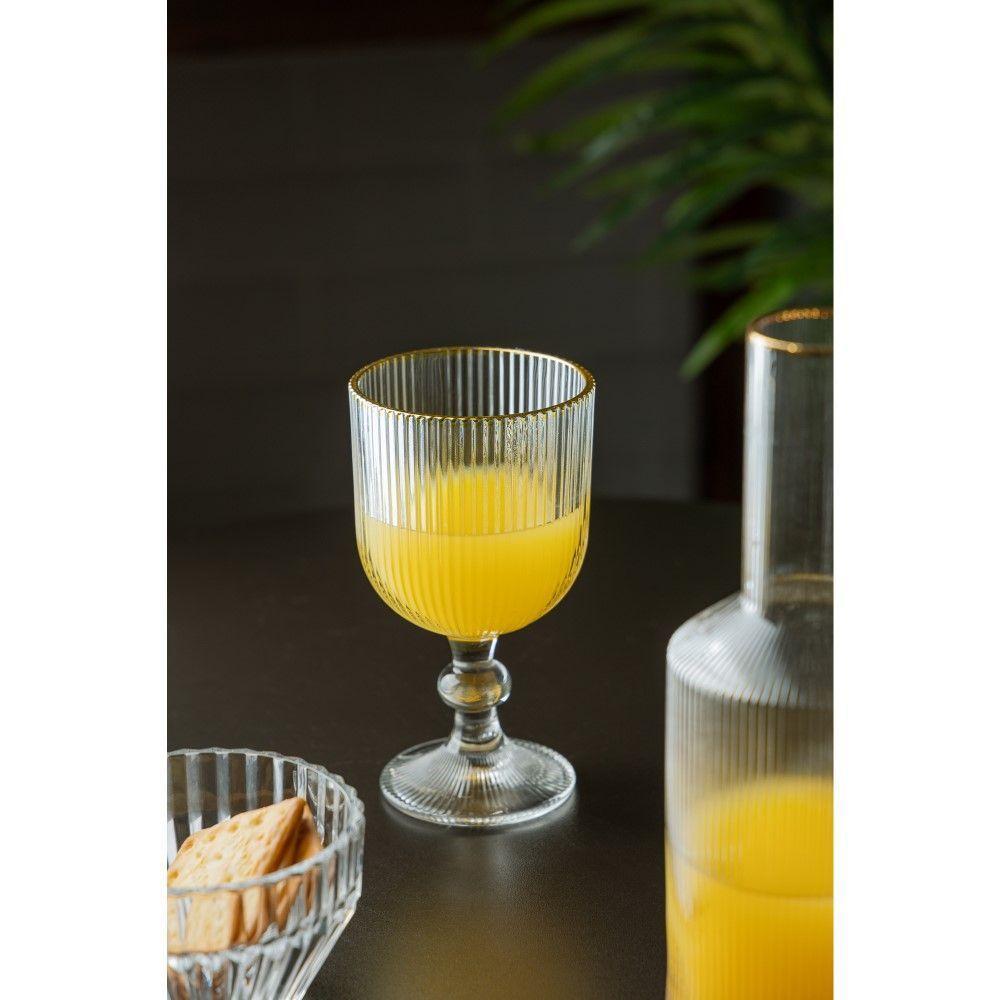 Conjunto 2 Taças De Vidro Com Fio De Ouro 380 Ml Lines Wolff - 3