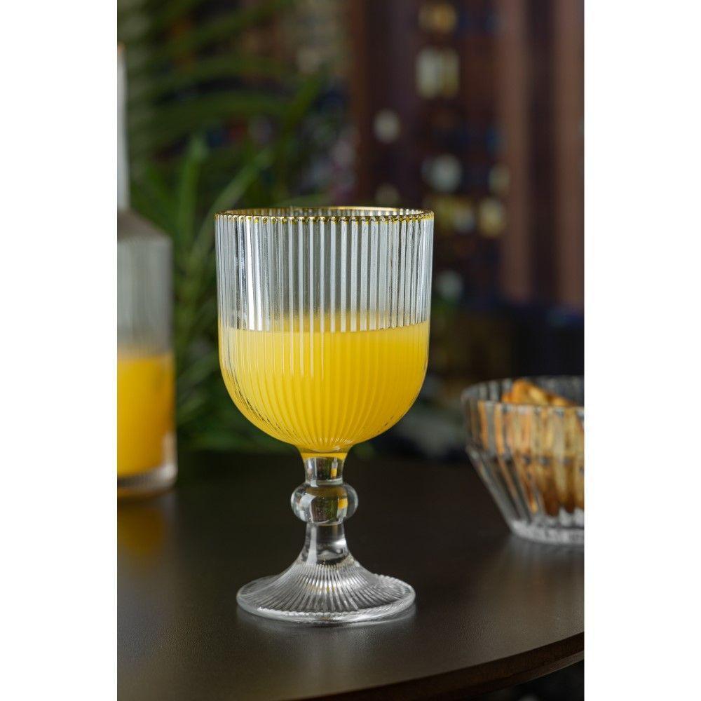 Conjunto 2 Taças De Vidro Com Fio De Ouro 380 Ml Lines Wolff - 4