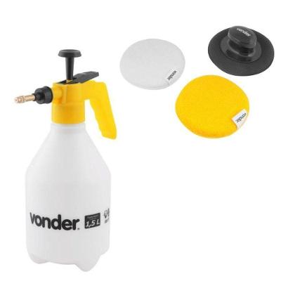 Kit Polimento 3 Peças E Pulverizador Manual 1,5 Litro Vonder