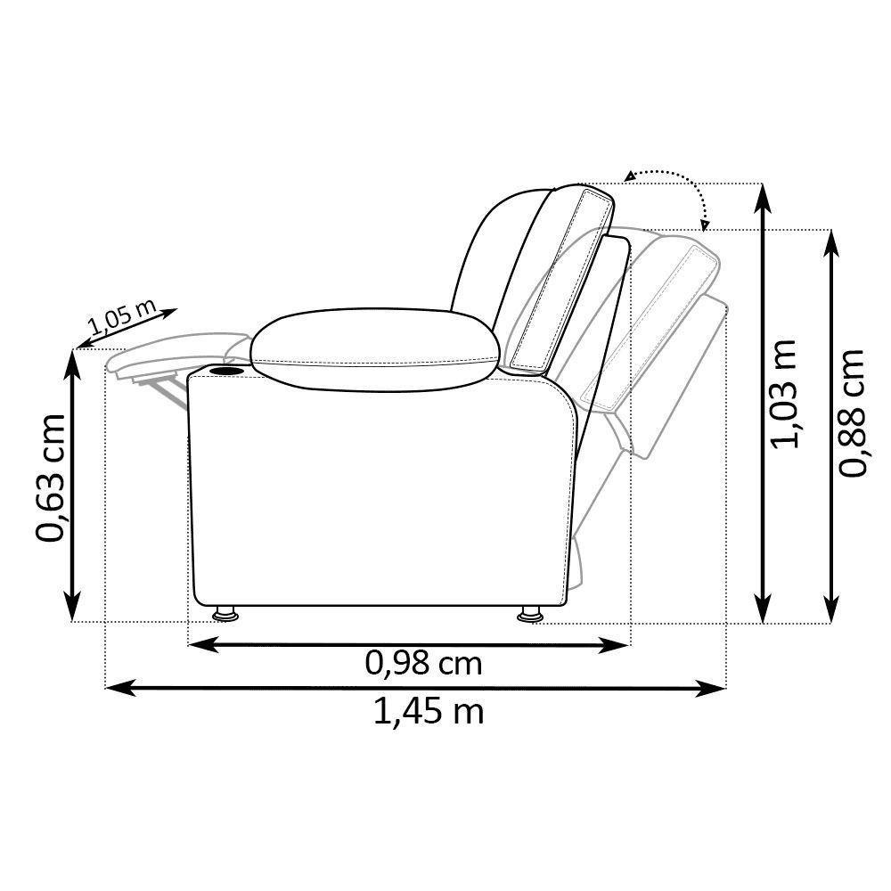 Poltrona Reclinável Do Papai Sala De Cinema Manchester Off White- Mabe Magazine - 6