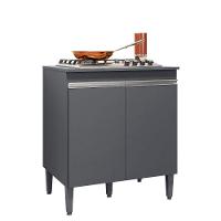 Balcão Armário De Cozinha Multiuso Para Cooktop Com Tampo 4 Ou 5 Bocas Andréia Cinza Fosco- Mabe Magazine - 1