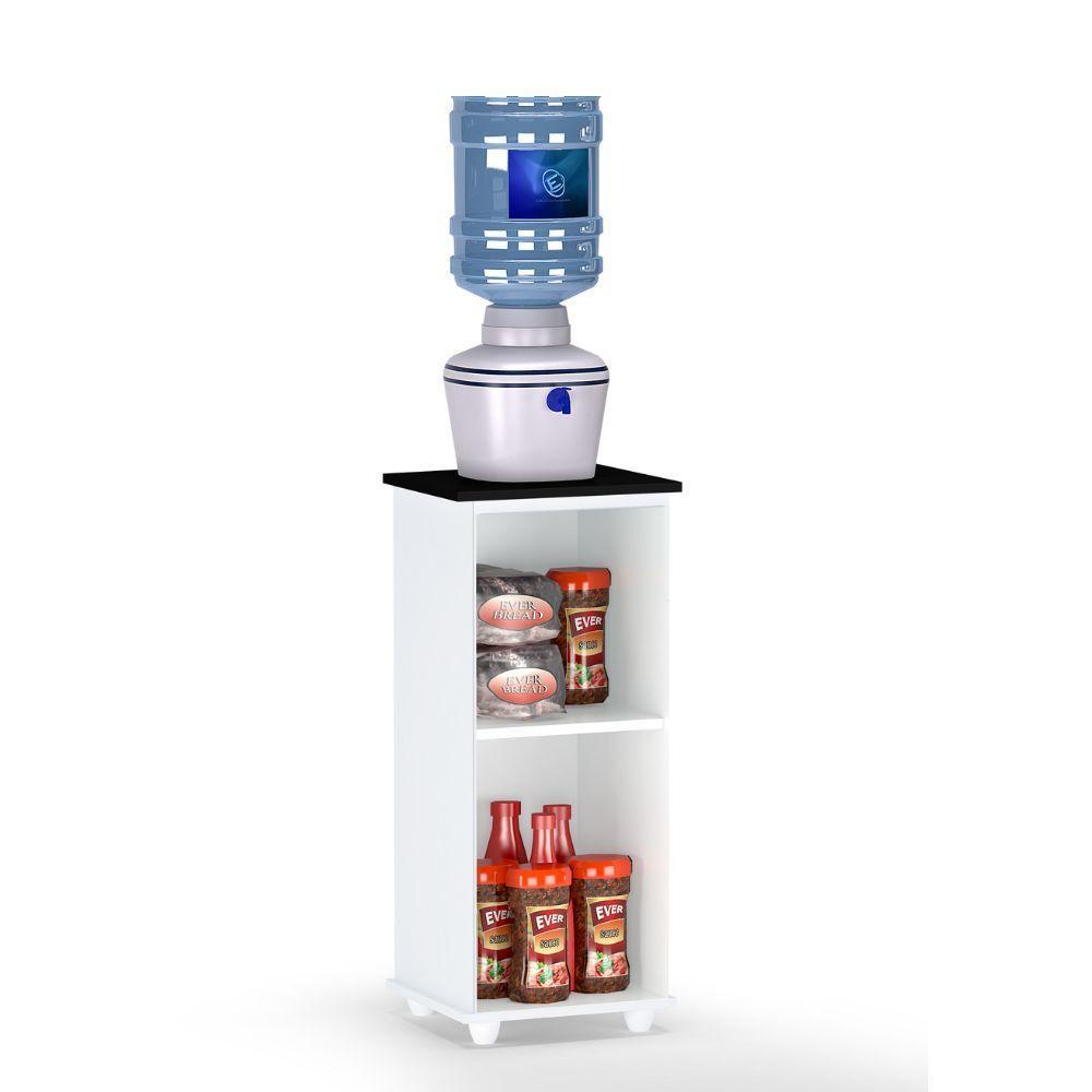 Balcão Bebedouro Armário Para Cozinha Multiuso Com Porta Karol Branco/preto- Mabe Magazine - 2