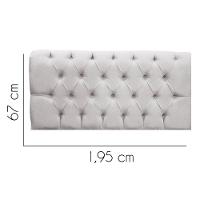 Painel Cabeceira Estofada Paris 195cm Cama Box King Suede Cinza Claro- Mabe Magazine - 2