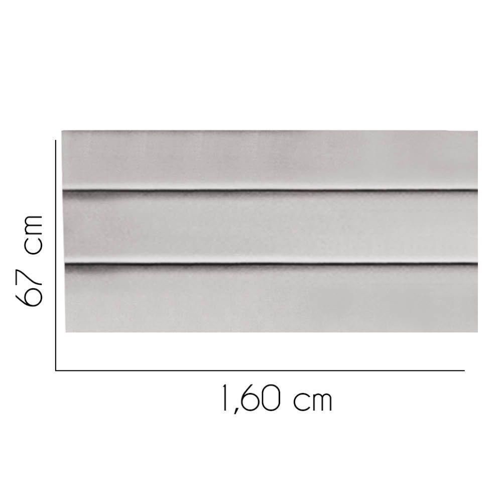 Painel Cabeceira Estofada Argentina 160cm Cama Box Queen Suede Cinza Claro- Mabe Magazine - 2