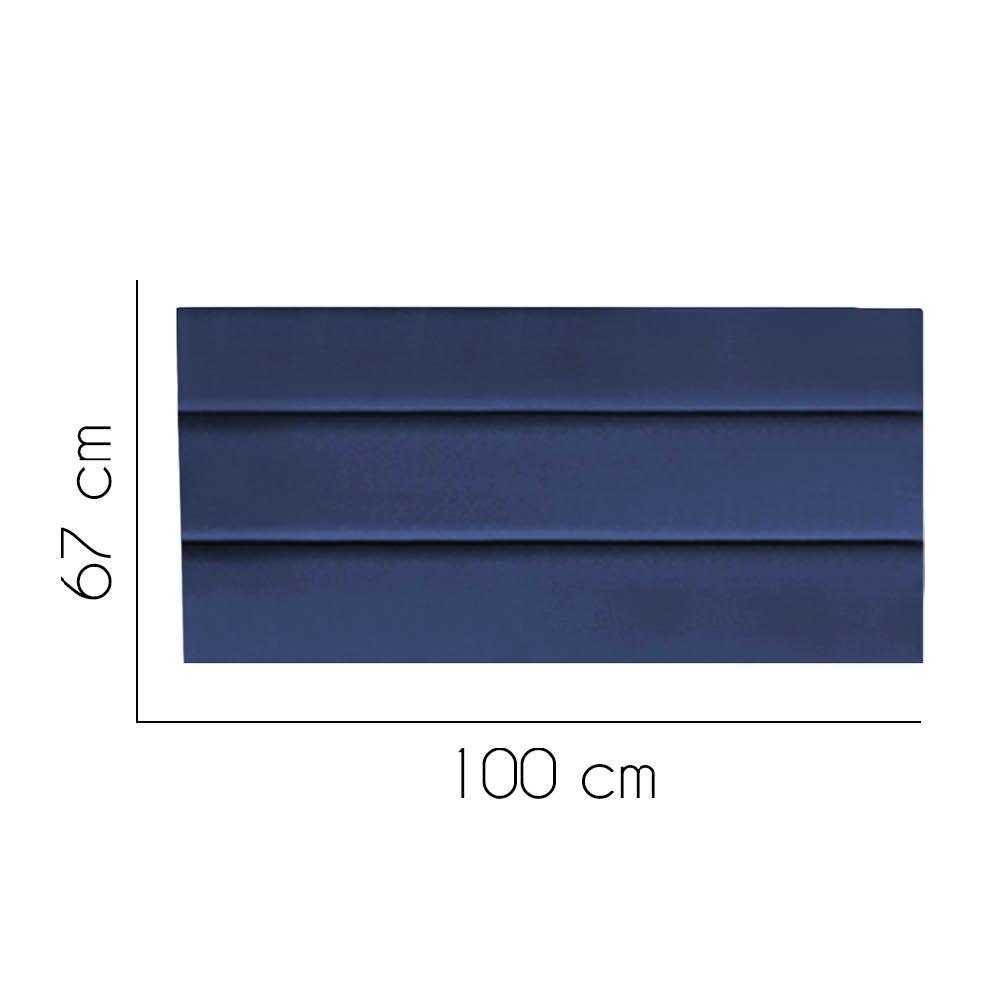 Painel Cabeceira Estofada Argentina 100cm Cama Box Solteiro Suede Azul- Mabe Magazine - 2