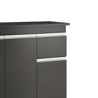 Balcão Gabinete De Pia Para Cozinha Sem Tampo 100cm Tatiane Preto- Mabe Magazine - 3