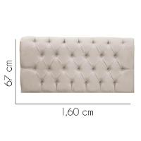 Painel Cabeceira Estofada Paris 160cm Cama Box Queen Corino Bege- Mabe Magazine - 2