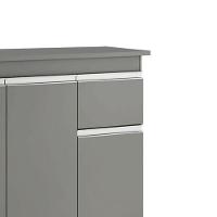 Balcão Gabinete De Pia Para Cozinha Sem Tampo 100cm Tatiane Cinza- Mabe Magazine - 3