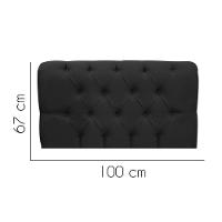 Painel Cabeceira Estofada Paris 100cm Cama Box Solteiro Suede Preto- Mabe Magazine - 2