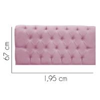 Painel Cabeceira Estofada Paris 195cm Cama Box King Suede Rosa Bebe- Mabe Magazine - 2