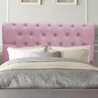 Painel Cabeceira Estofada Paris 160cm Cama Box Queen Suede Rosa Bebe- Mabe Magazine - 1