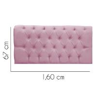 Painel Cabeceira Estofada Paris 160cm Cama Box Queen Suede Rosa Bebe- Mabe Magazine - 2