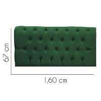 Painel Cabeceira Estofada Paris 160cm Cama Box Queen Suede Verde- Mabe Magazine - 2