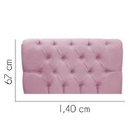Painel Cabeceira Estofada Paris 140cm Cama Box Casal Suede Rosa Bebe- Mabe Magazine - 2