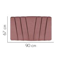 Painel Cabeceira Estofada Bélgica 90cm Cama Box Solteiro Suede Rose- Mabe Magazine - 2