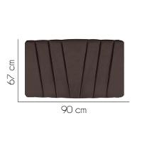 Painel Cabeceira Estofada Bélgica 90cm Cama Box Solteiro Suede Marrom- Mabe Magazine - 2