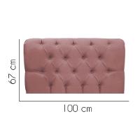Painel Cabeceira Estofada Paris 100cm Cama Box Solteiro Suede Rose- Mabe Magazine - 2