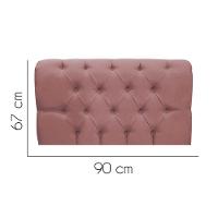 Painel Cabeceira Estofada Paris 90cm Cama Box Solteiro Suede Rose- Mabe Magazine - 2