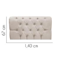Painel Cabeceira Estofada Paris 140cm Cama Box Casal Suede Bege- Mabe Magazine - 2