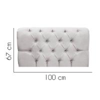 Painel Cabeceira Estofada Paris 100cm Cama Box Solteiro Suede Cinza Claro- Mabe Magazine - 2