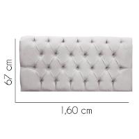 Painel Cabeceira Estofada Paris 160cm Cama Box Queen Suede Cinza Claro- Mabe Magazine - 2
