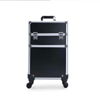 Maleta De Maquiagem Profissional Com Rodinhas Em Alumínio Premium – Grande, 2 Andares E Travas Com Chave - 1