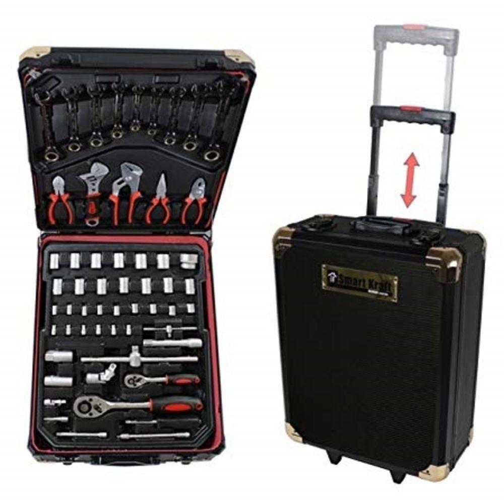 Maleta De Ferramentas Profissional Em Alumínio Com 199 Peças E Carrinho Reforçado – Cromo-vanádio - 4