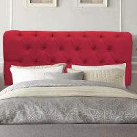 Painel Cabeceira Estofada Paris 160cm Cama Box Queen Corino Vermelho- Mabe Magazine - 1