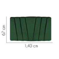 Painel Cabeceira Estofada Bélgica 140cm Cama Box Casal Suede Verde- Mabe Magazine - 2