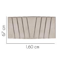 Painel Cabeceira Estofada Bélgica 160cm Cama Box Queen Suede Bege- Mabe Magazine - 2