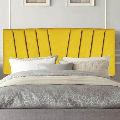 Painel Cabeceira Estofada Bélgica 140cm Cama Box Casal Suede Amarelo- Mabe Magazine