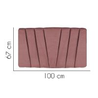 Painel Cabeceira Estofada Bélgica 100cm Cama Box Solteiro Suede Rose- Mabe Magazine - 2