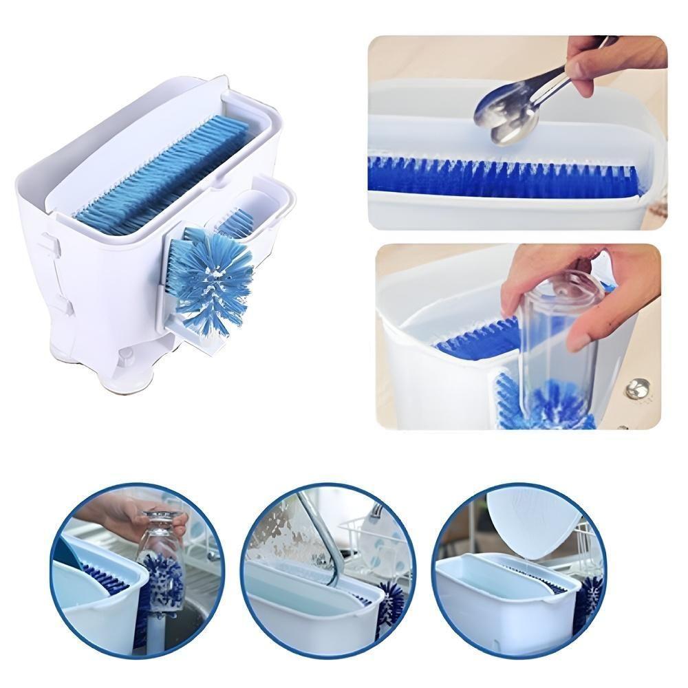 Lava-louças Portátil Manual Wash N Bright – Limpeza Eficiente Para Pratos, Copos E Talheres Em Casa Ou No Trabalho - 4