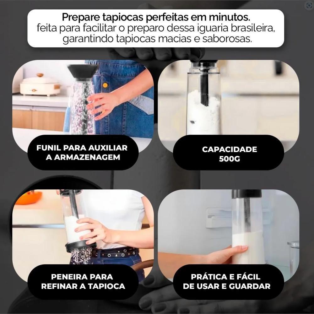 Tapioqueira Vermelha Polvilhador 2 Em 1 Para Goma, Farinha E Temperos – Armazena E Peneira Com Praticidade - 7