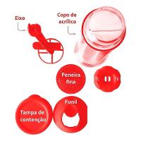 Tapioqueira Vermelha Polvilhador 2 Em 1 Para Goma, Farinha E Temperos – Armazena E Peneira Com Praticidade - 5