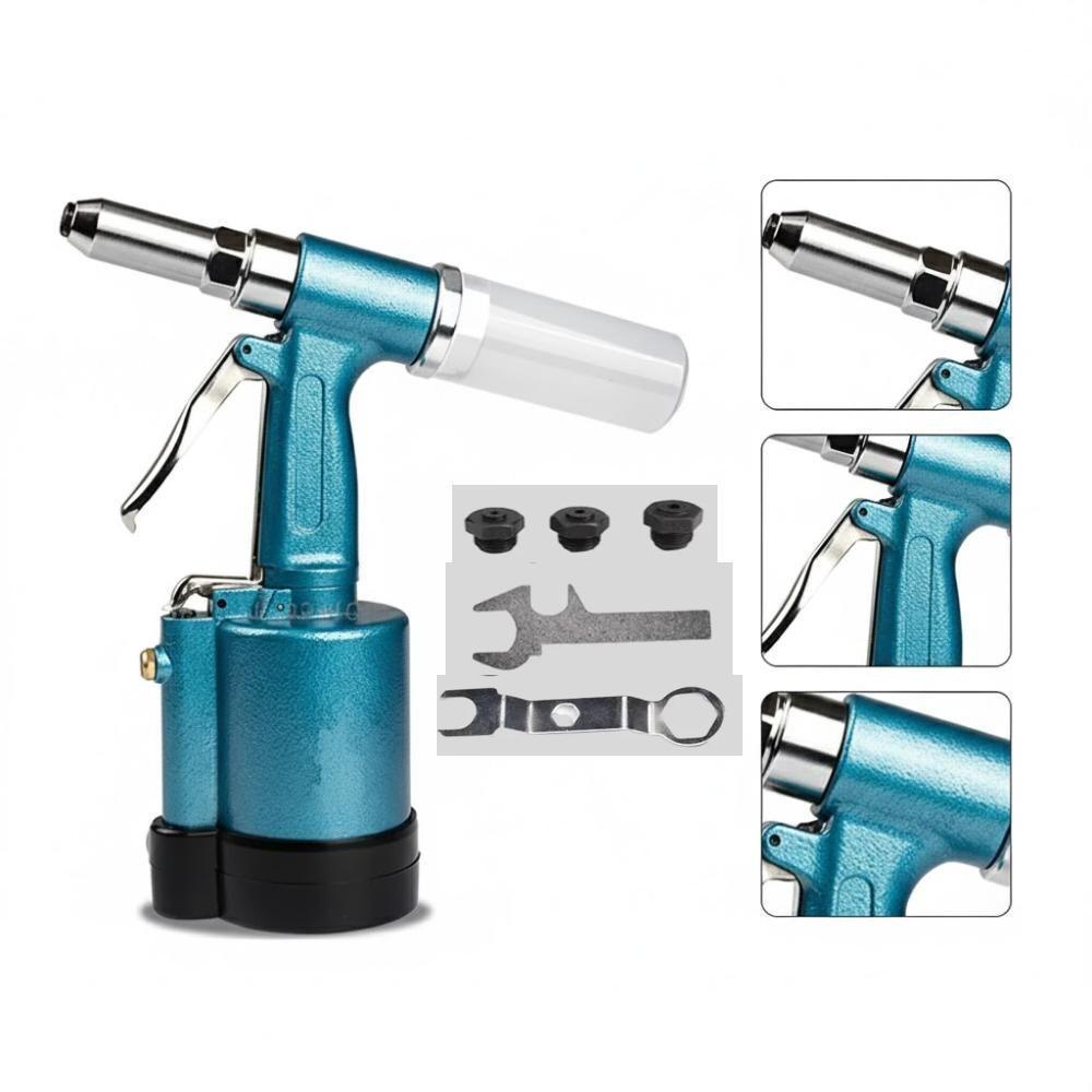Rebitador Pneumático Profissional 1-4” Reforçado – Rebitadeira Hidráulica De Alta Potência Para Uso Industrial - 1