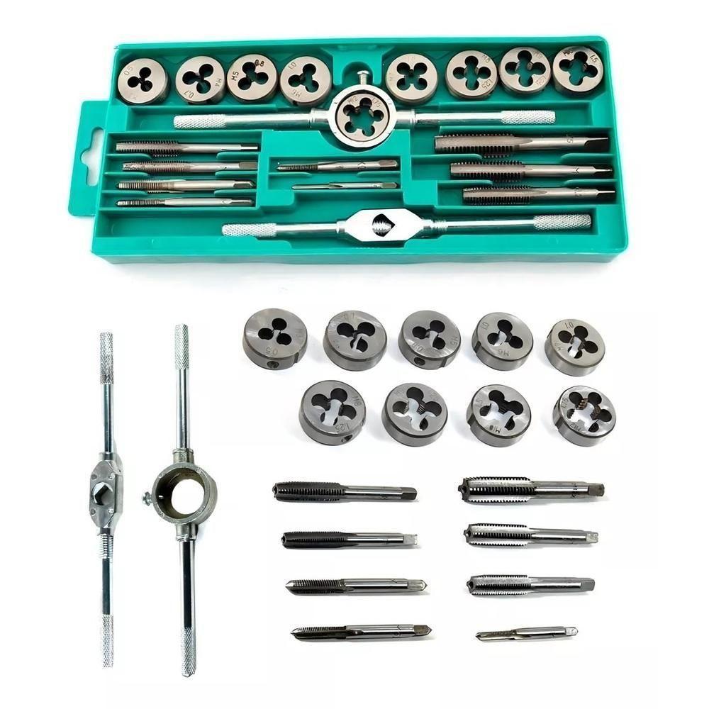 Kit Jogo De Tarraxa E Cossinete 20 Peças Com Maleta – Precisão E Durabilidade Profissional - 2