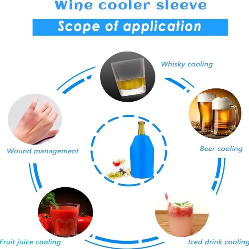 Cooler Térmico Vermelho Para Vinho Em Gel – Mantém Sua Bebida Na Temperatura Ideal Com Estilo E Praticidade - 3