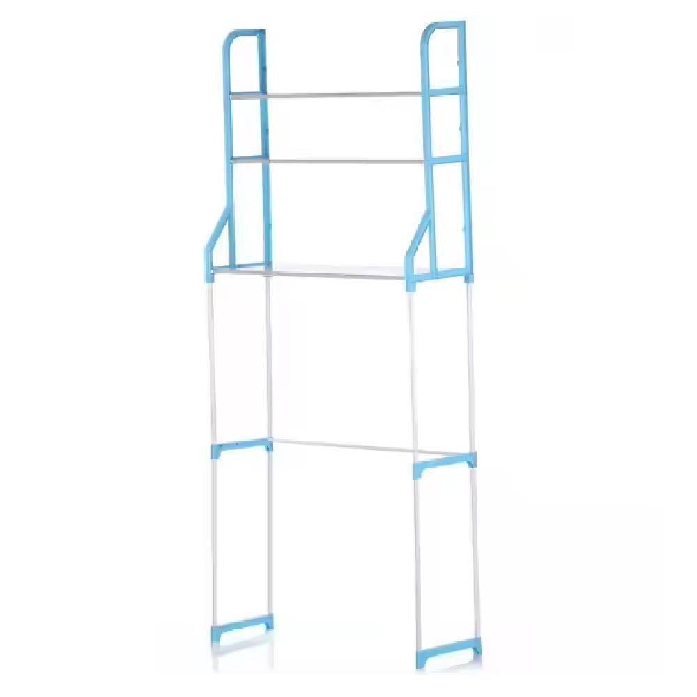 Estante Rack Desmontável Azul Com 3 Prateleiras – Organizador Portátil Para Banheiro E Lavanderia - 3