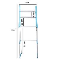 Estante Rack Desmontável Azul Com 3 Prateleiras – Organizador Portátil Para Banheiro E Lavanderia - 5