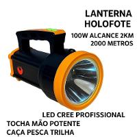 Lanterna Tática Holofote Led 100w – Alcance De 2km E Bateria Recarregável De Longa Duração - Bivolt - 5