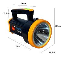 Lanterna Tática Holofote Led 100w – Alcance De 2km E Bateria Recarregável De Longa Duração - Bivolt - 9