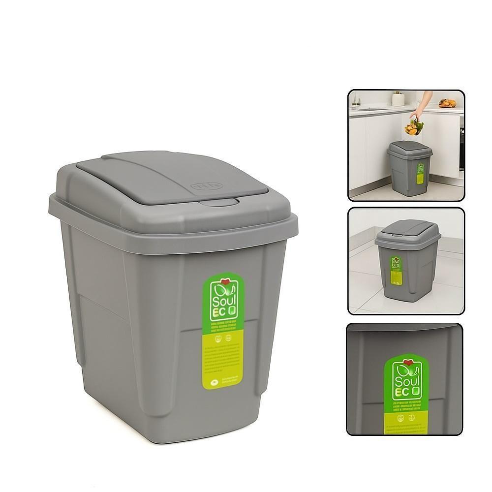 Lixeira Click 4,5 L Com Abertura Por Clique Para Pia, Cozinha, Consultório E Banheiro - 1