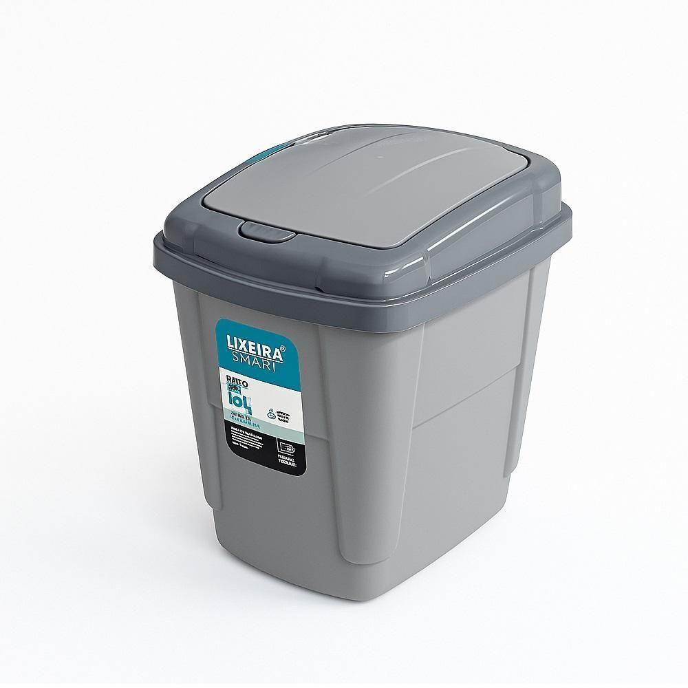 Lixeira Click 4,5 L Com Abertura Por Clique Para Pia, Cozinha, Consultório E Banheiro - 3